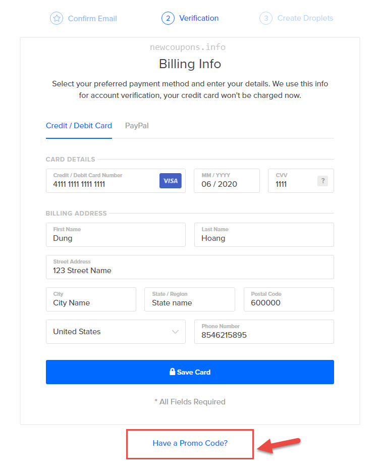 How To Create Account And Use Promo Code on DigitalOcean