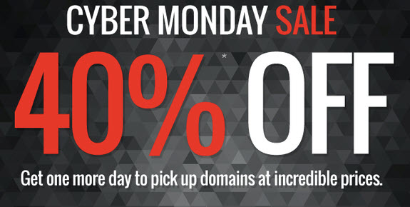 Domain.Com Cyber Monday Coupon: 40% off all domain.