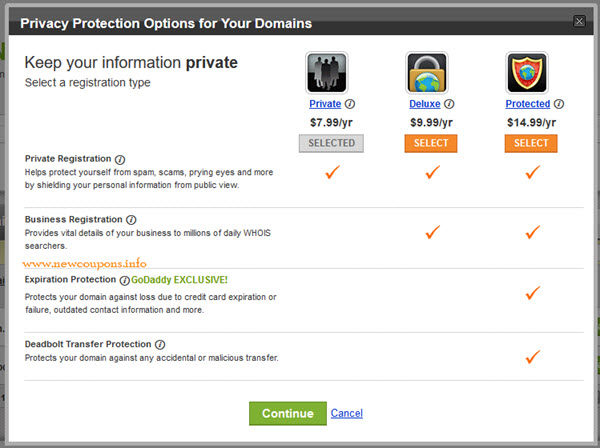 How to Add or Cancel Private Registration at GoDaddy