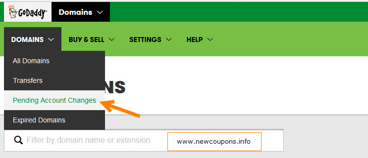 Moving domain name between GoDaddy Account.