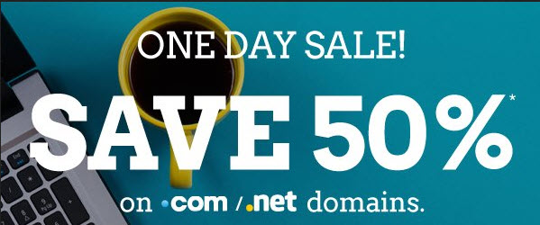 Domain.Com Save 50% on .Com & .Net domains