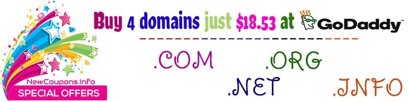 How to buy 4 domains just $18.53 at GoDaddy