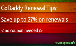 godaddy renewal with no coupon