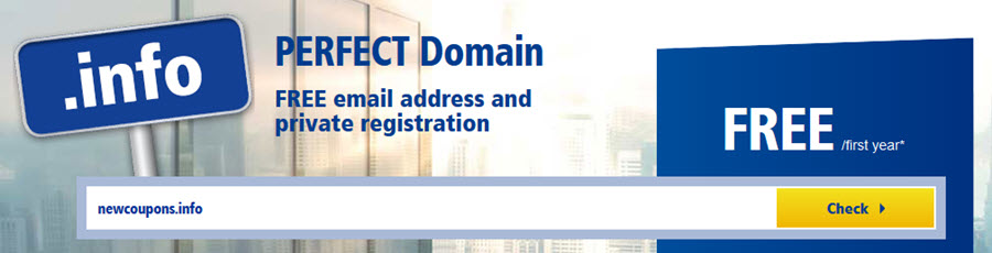 Free .Info domain from 1&1 – Limited time