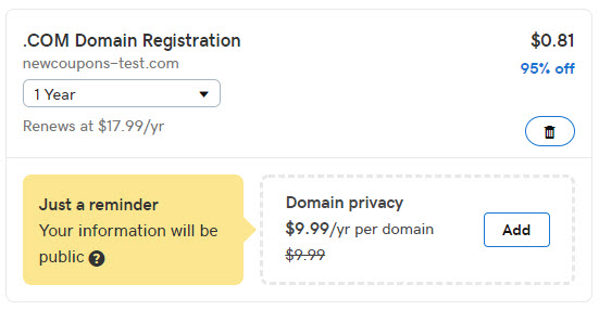 Special Offer: Register .COM For Only 81 Cents at GoDaddy