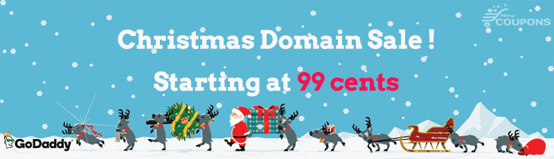 GoDaddy Christmas Offer: Register domains starting at $.99
