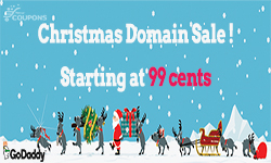 godaddy domain 99 cent christmas promotion
