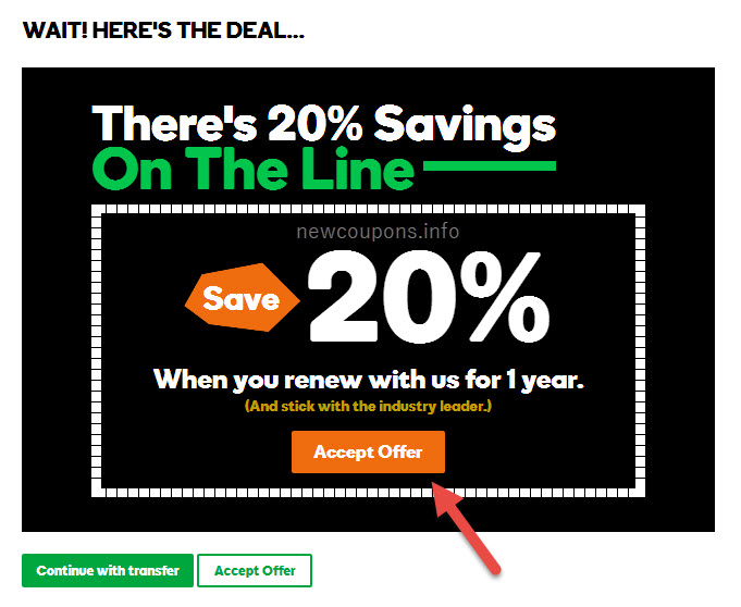 The Best Trick To Get 20% Off On Renewals At GoDaddy