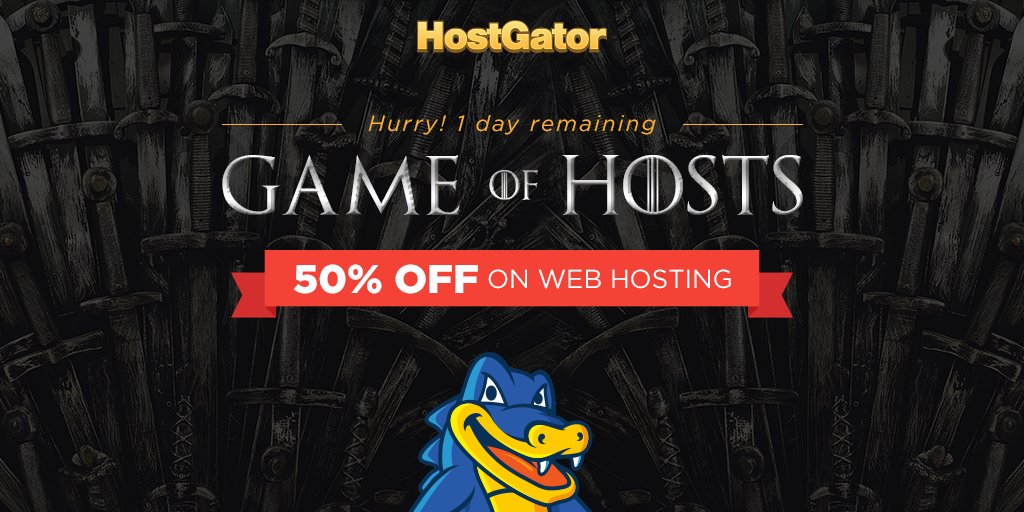 HostGator India 50% off web hosting for one day only !