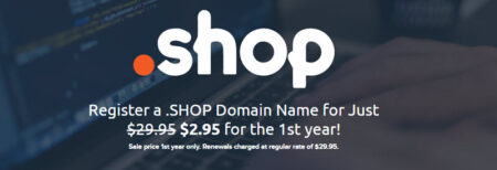dreamhost reduced the .SHOP domain to just $2.95