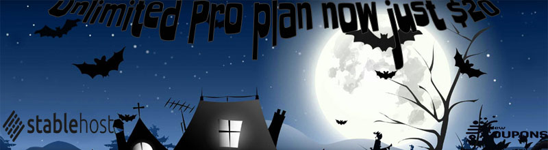 StableHost Halloween Sale! Up to 81% off Unlimited Pro plan
