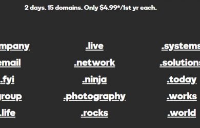 godaddy 15 domains for 4usd each