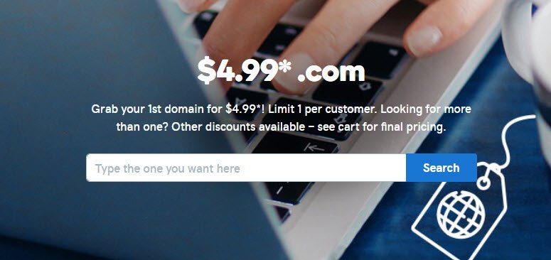 $4.99 .COM GoDaddy Domain Coupon On November 2023
