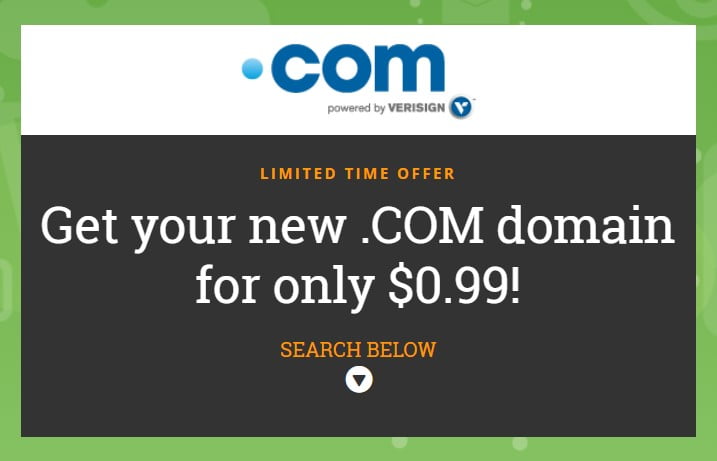 Get Your New .COM Domain For Only $0.99 At HostPapa