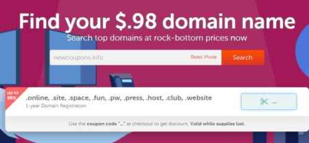 namecheap domains for 98 cents