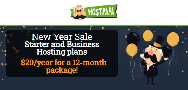 HostPapa New Year Sale! Only $12/Year For Web Hosting