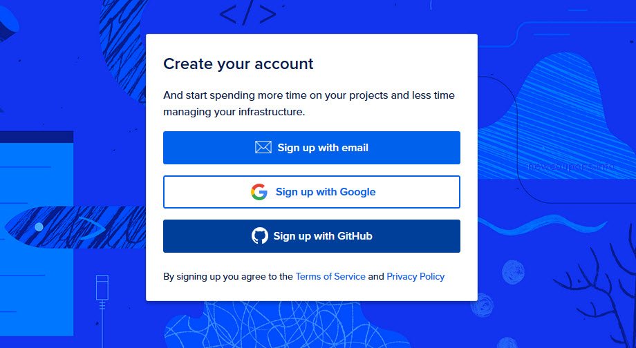 Sign Up For DigitalOcean Account With Github