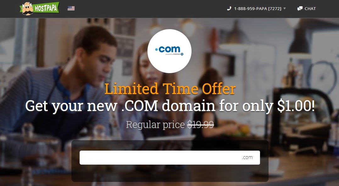 Register Up To 10 .COM Domains For Just $1 Each at HostPapa