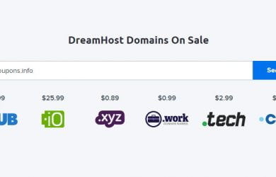 dreamhost domains on sale