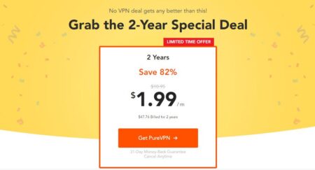 84% OFF | PureVPN 2 Year Plan Deal On February 2024