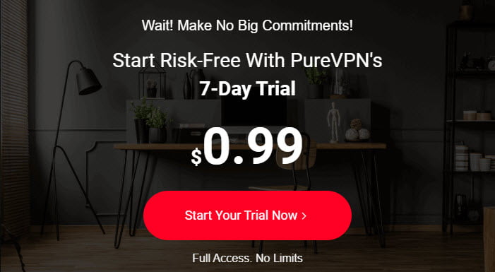 PureVPN Trial Account &#8211; $0.99 For 7 Days &#038; 47% OFF Afterward