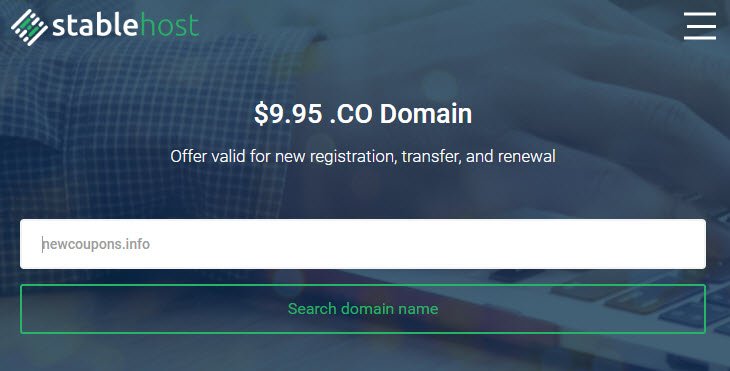 StableHost &#8211; Transfer Your .CO Domain For $9.95