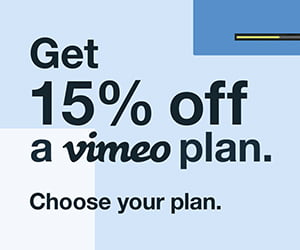 Get up to 15% off on all Vimeo subscriptions