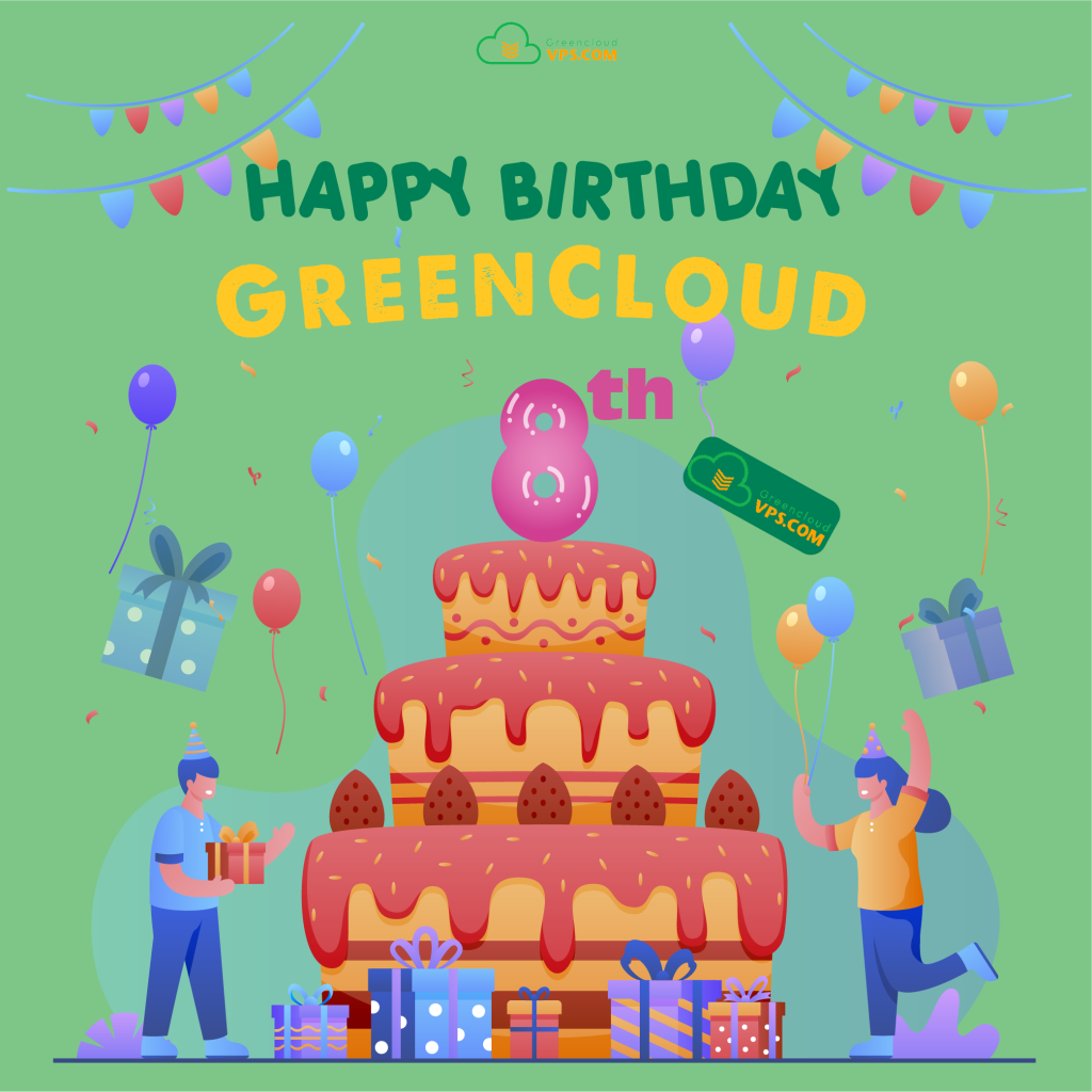 GreenCloudVPS 8th Birthday Sales – Up To 50% Recurring Discount