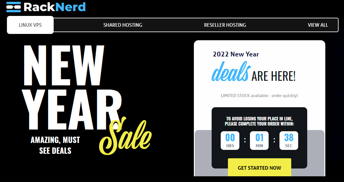 RackNerd New Year Sale &#8211; KVM VPS From $9.89/Year