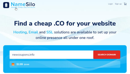 Get Your .CO For $2.99 At NameSilo &#8211; Free Privacy