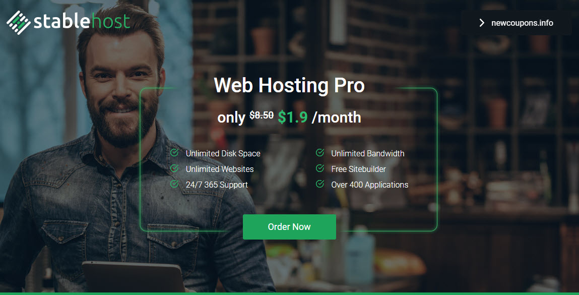 StableHost Unlimited Pro Plan For $22 + Free Domain