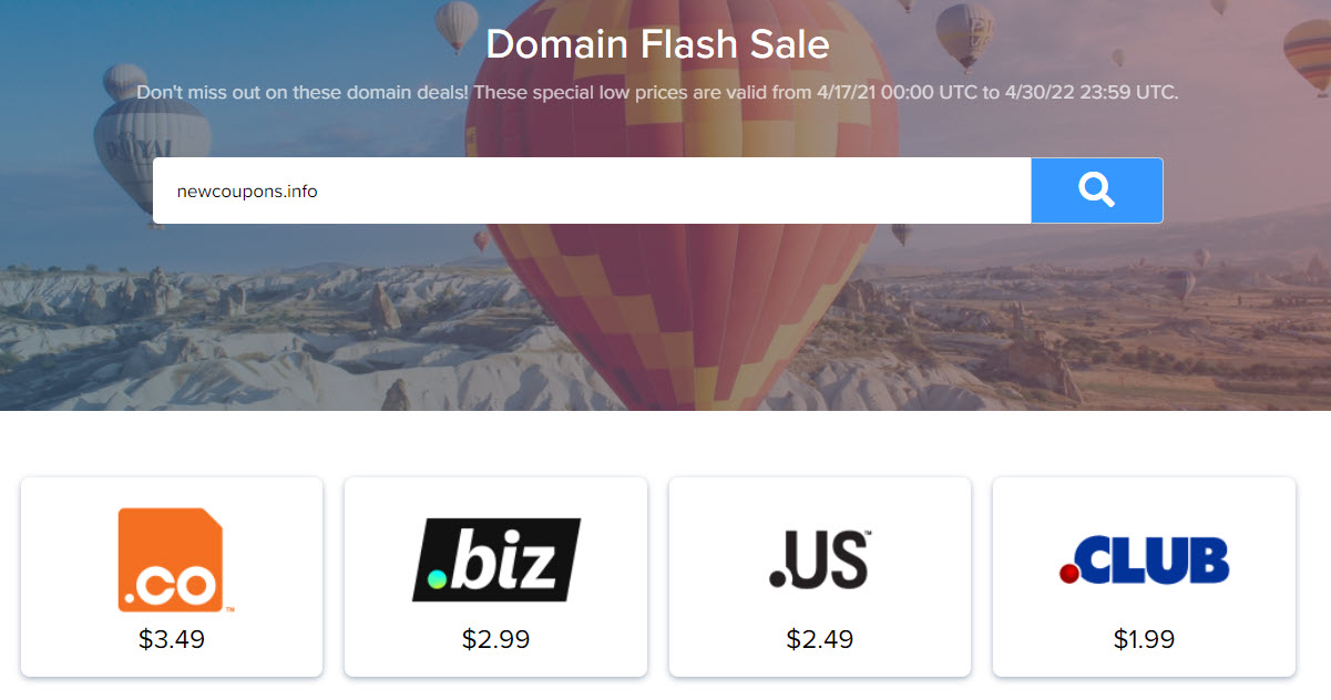 Dynadot Domain Flash Sale – Get Domains From $1.99
