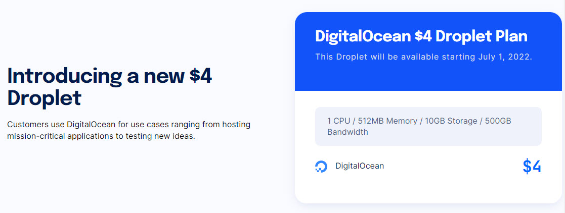 DigitalOcean New Pricing Plans &#8211; Effective From July 1, 2022
