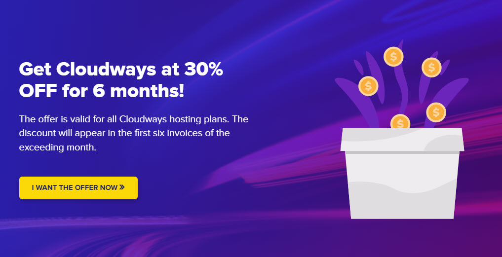 Cloudways Promo Code For 30% OFF For 6 Months