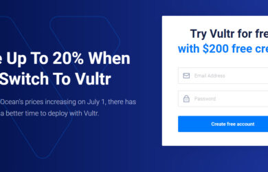 Vultr Gives $200 Free Credit For New Accounts