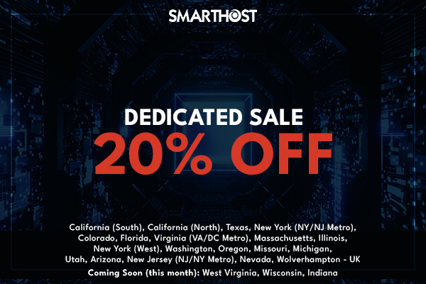 SmartHost &#8211; Get 20% OFF on Dedicated Servers