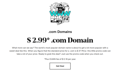 godaddy com domain coupon $2.99