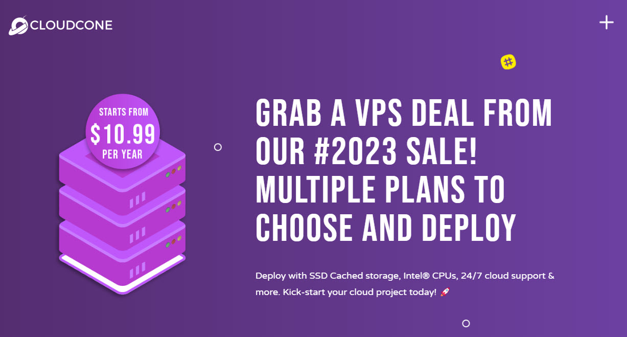 CloudCone Hashtag 2023 Sale &#8211; Grab KVM VPS For $10.99/Year