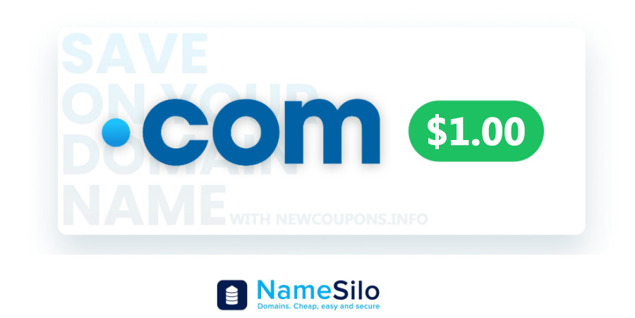Register .COM Domain For $1 At NameSilo
