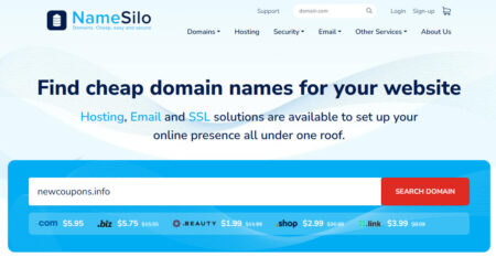 NameSilo &#8211; Grab a .COM for $5.95 with free Whois Privacy!