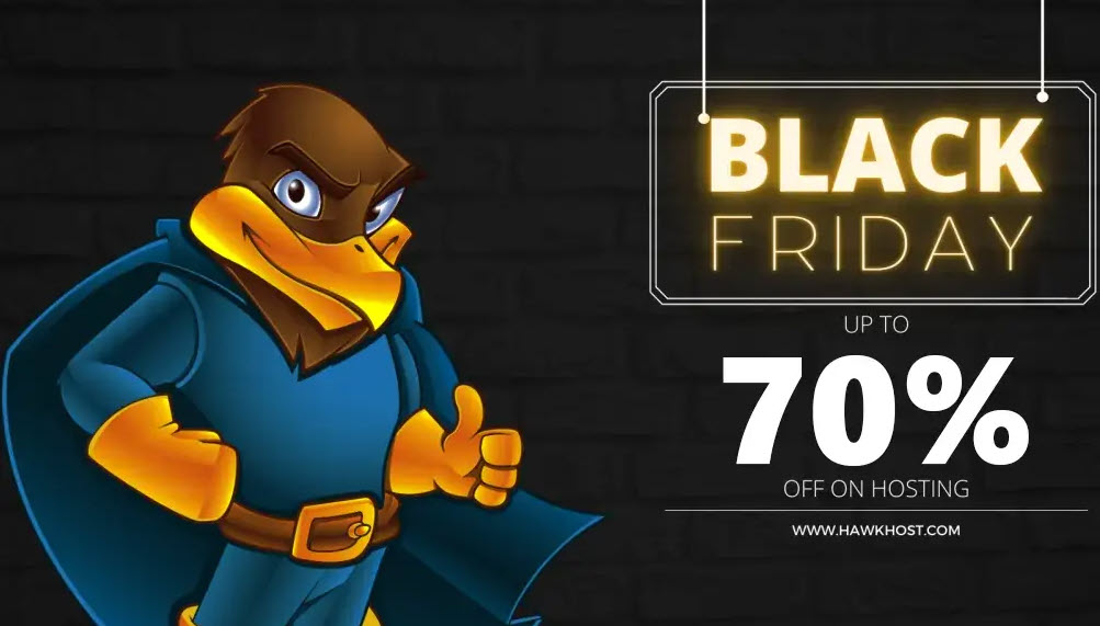 HawkHost Black Friday Deal 2023 &#8211; Up To 70% OFF Hosting Plans