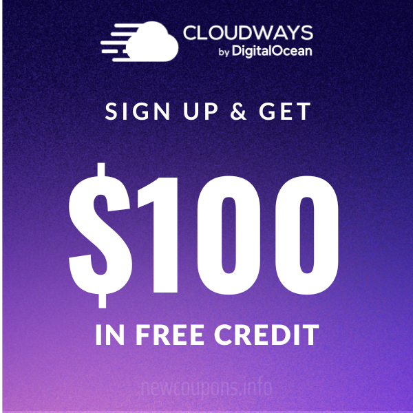Get started with Cloudways with $100 in free credits!