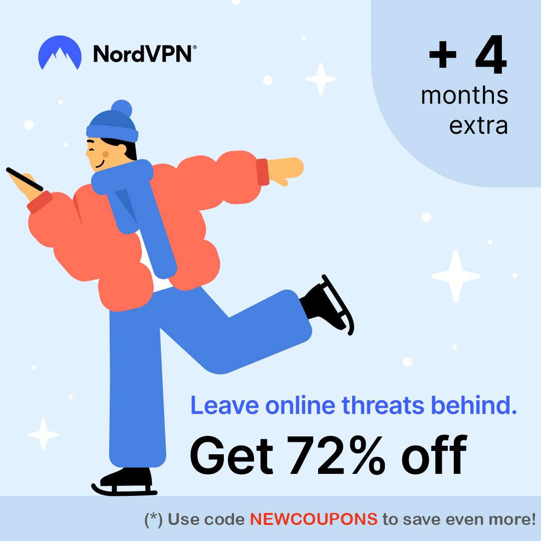 Get up to 72% off + 4 months at NordVPN