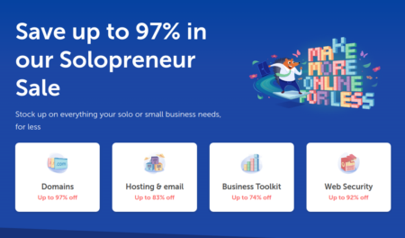 NameCheap Solopreneur Sale &#8211; Up to 97% Off Domains, Hosting!