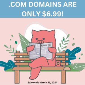 PorkBun - Register UNLIMITED .Com Domains For $6.99 Each!