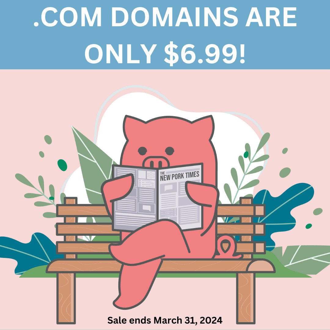 Porkbun &#8211; Register UNLIMITED .Com Domains For $6.99 Each!